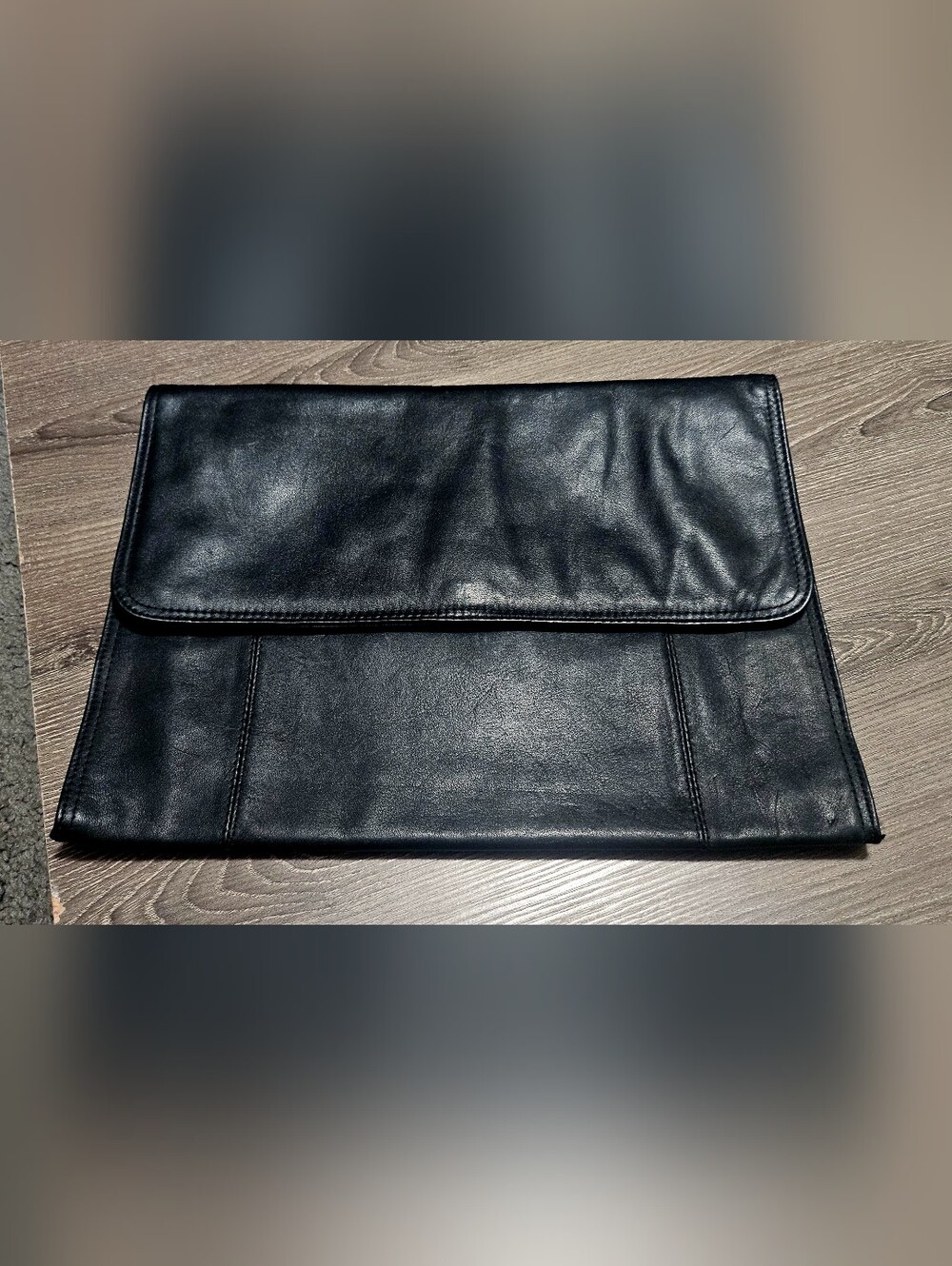 RARE VINTAGE PICARD Jet 2001 West Germany Leather Business Bag Black